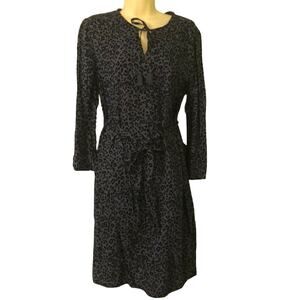 Beach lunch lounge Blue Animal Print Casual Dress Woman Size Medium NWT